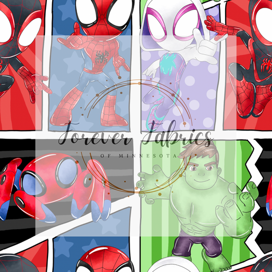Spidey Comic . . . . (BH/ 23). | Preorder | Fabric By The Yard