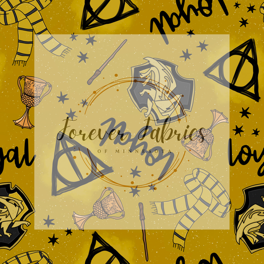 Huffle Yellow . . . . (BH/ 24)| Preorder | Fabric By The Yard