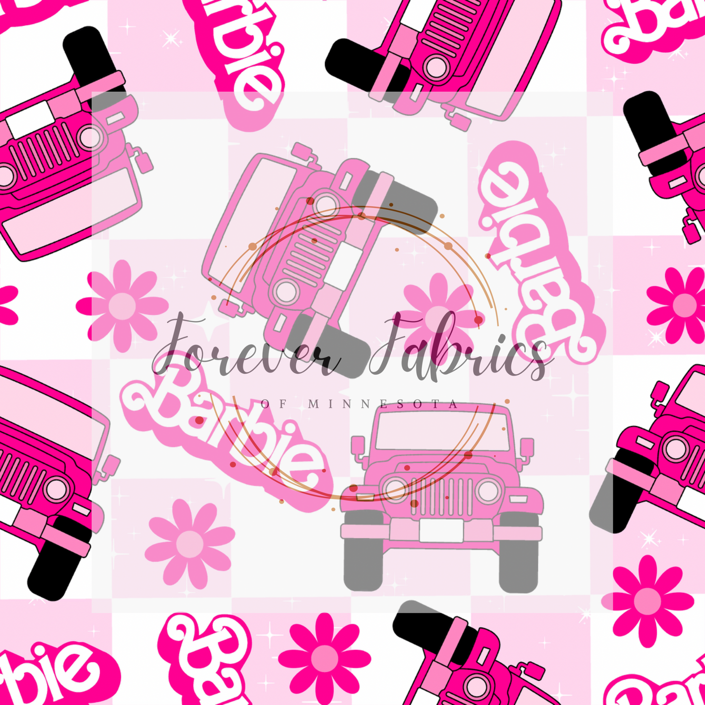 Pink Doll 4x4 . (BH/ 23). | Preorder | Fabric By The Yard