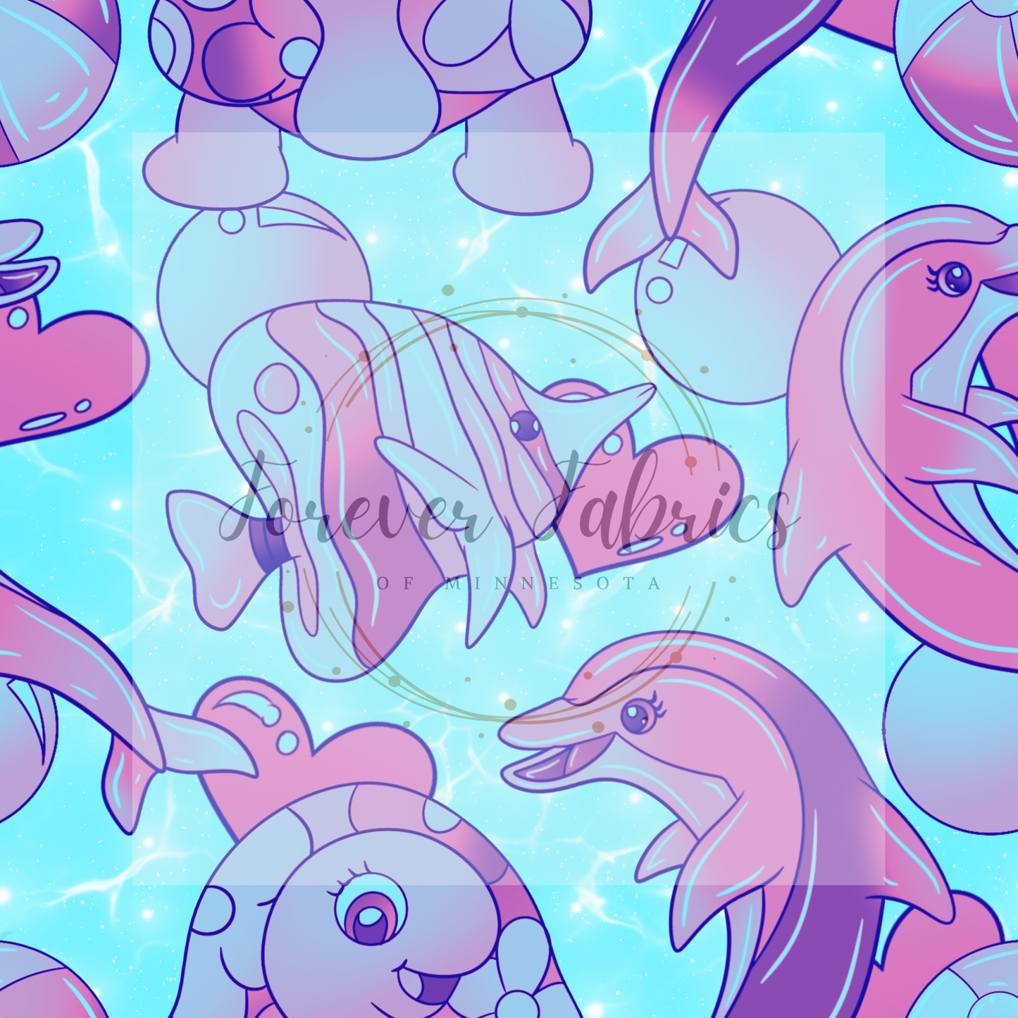 Lisa’s Blue Fish . . (BH/ 24)| Preorder | Fabric By The Yard