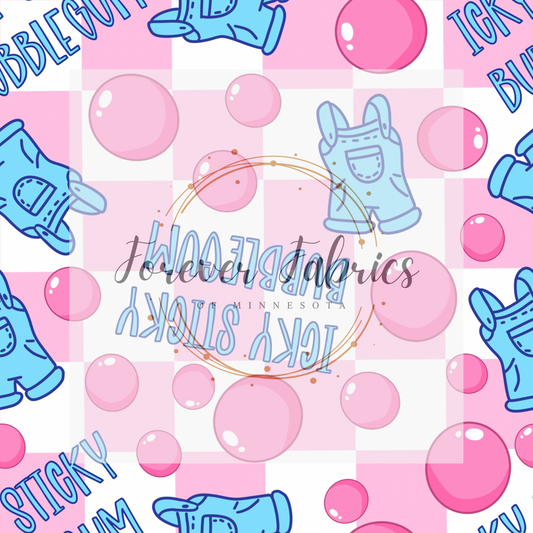 Bubblegum Check . . . . . . . (BH/ 23). | Preorder | Fabric By The Yard