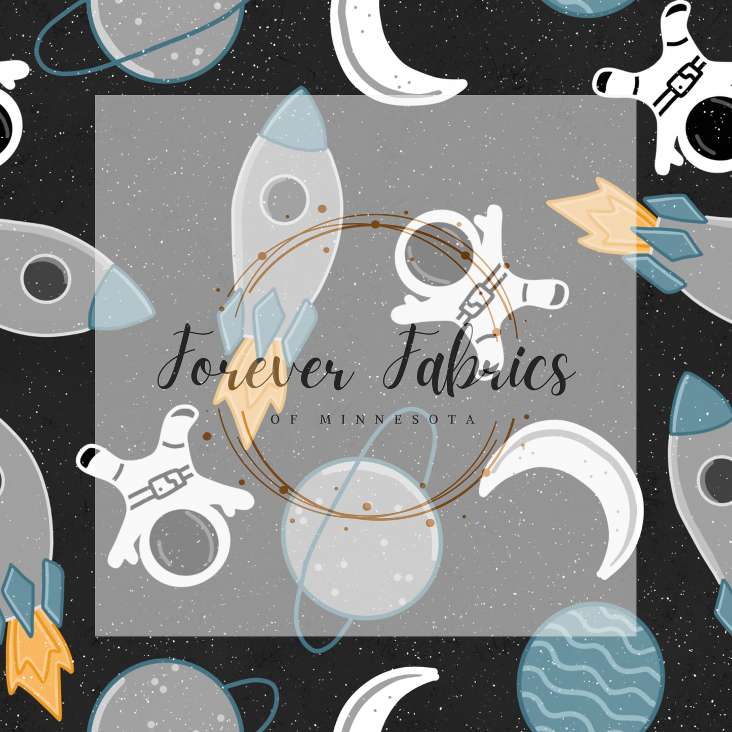Space Black . . . . (BH/ 24)| Preorder | Fabric By The Yard