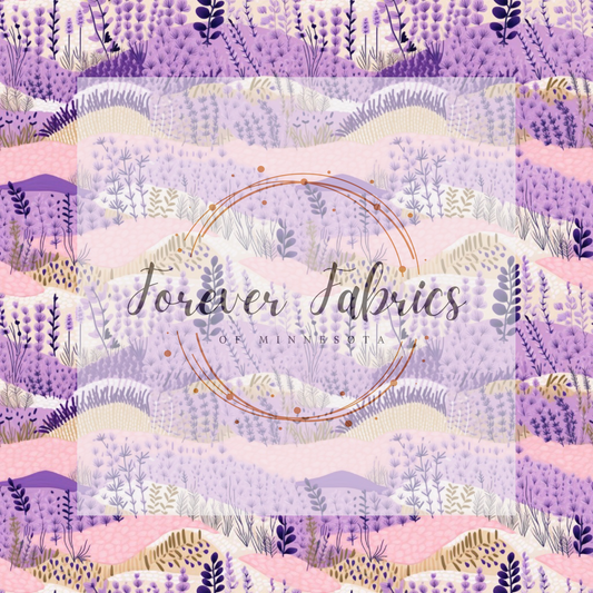 Lavender Fields . (BH/ 23). | Preorder | Fabric By The Yard