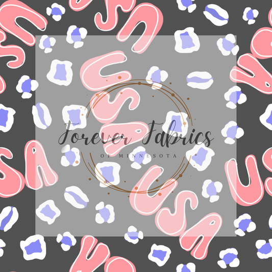 USA Pastel Black . . . . (BH/ 24)| Preorder | Fabric By The Yard