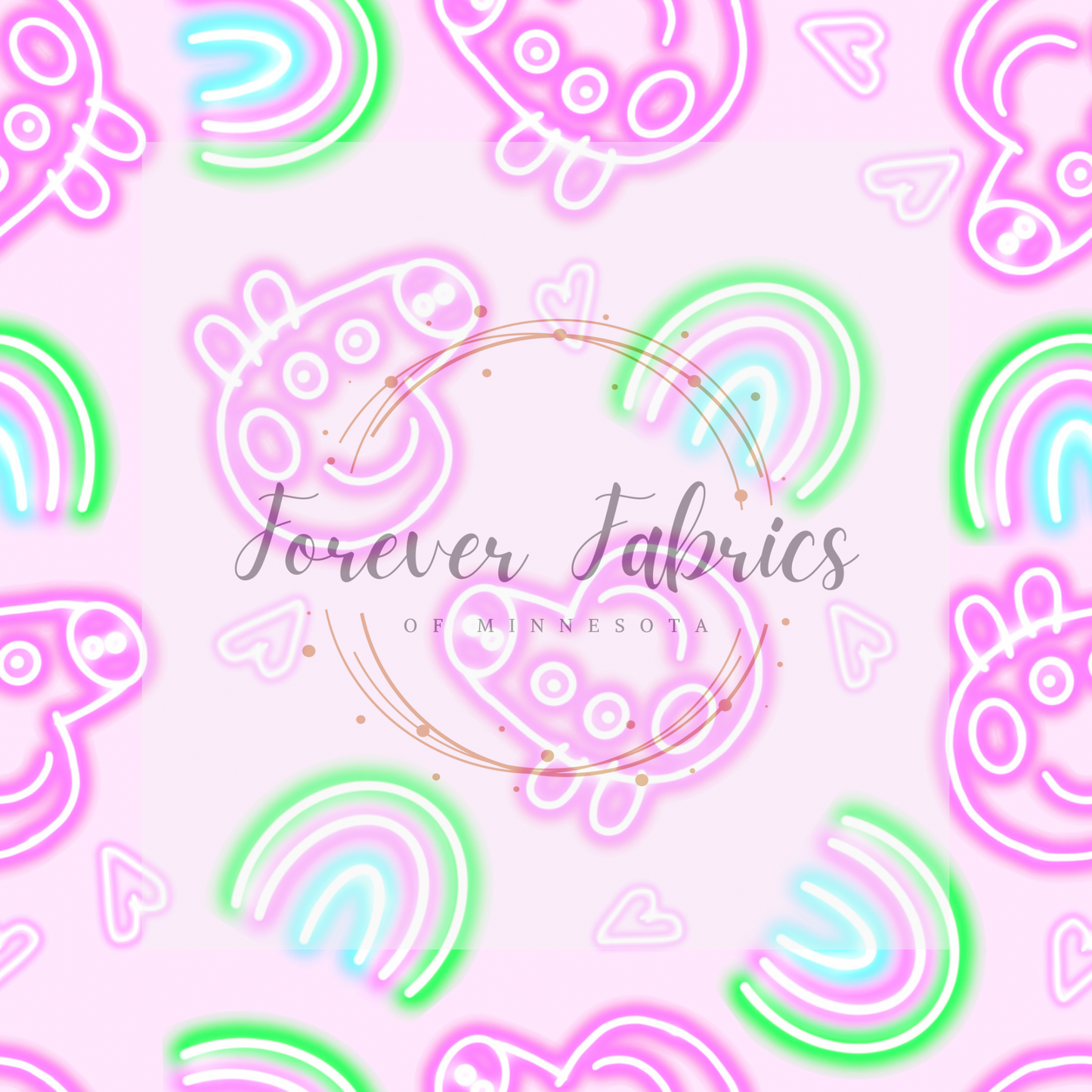 Neon Pig Pink . . (BH/ 22) | Preorder | Fabric By The Yard