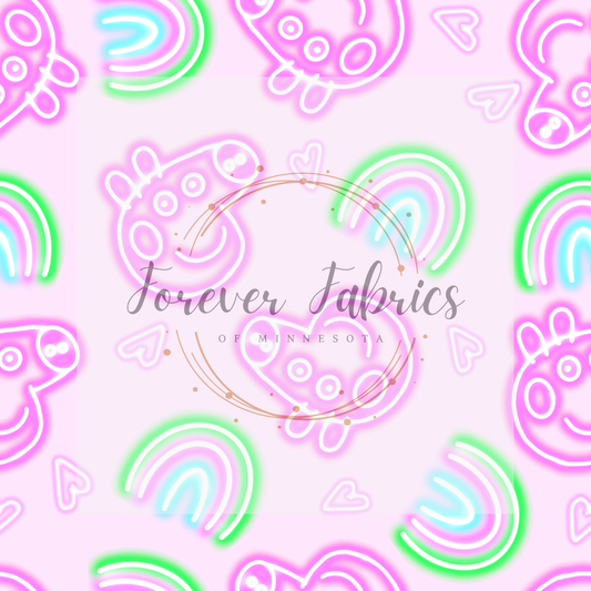 Neon Pig Pink . . (BH/ 22) | Preorder | Fabric By The Yard