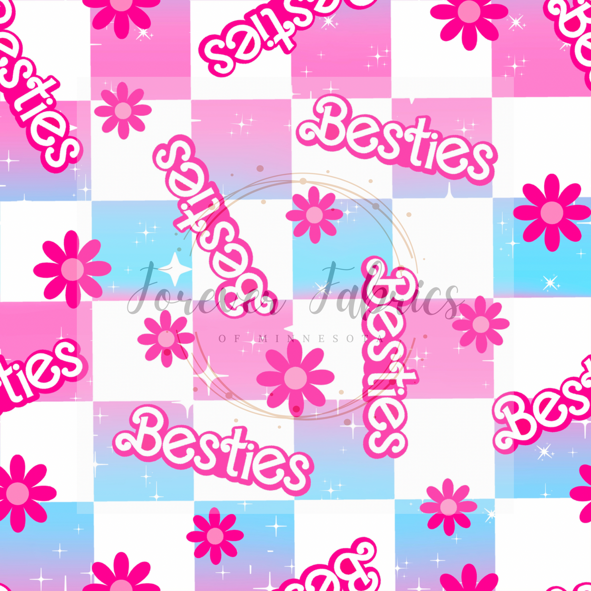 Bestie chekered | Preorder| By The Yard