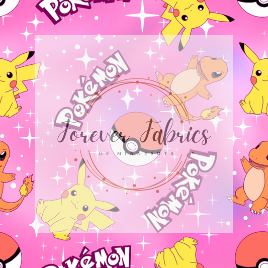 Pokemon . . (BH/ 23). | Preorder | Fabric By The Yard