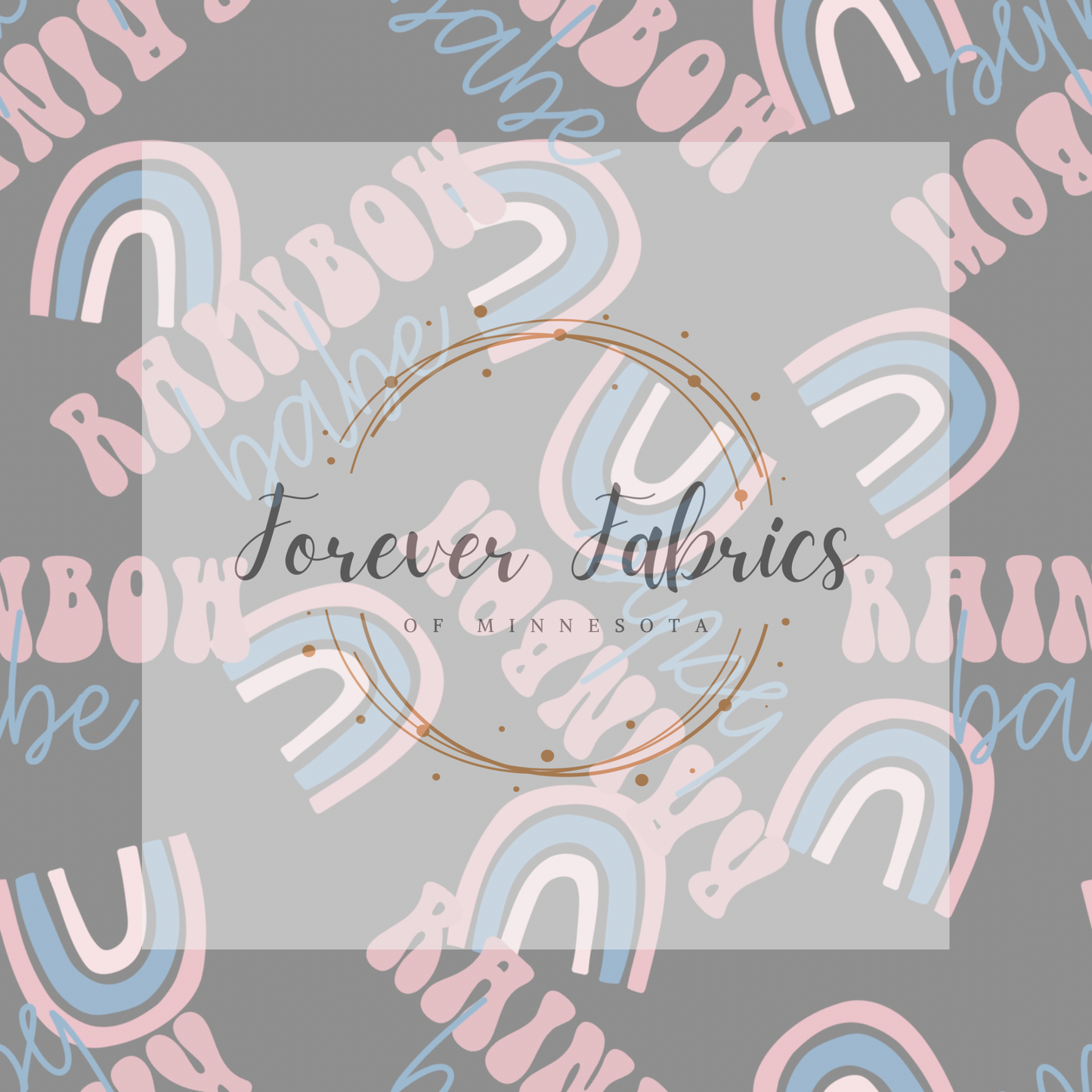 Rainbow Babe Muted Gray(BH/ 23) | Preorder | Fabric By The Yard