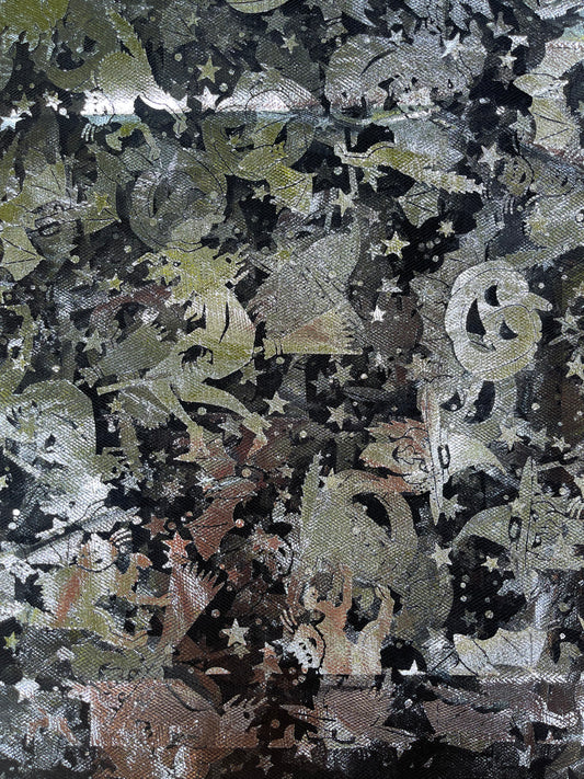 Black Witch & Pumpkin Mesh