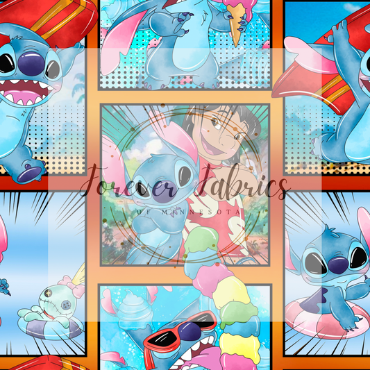 Alien Sunset Comic . . . . . . . (BH/ 23). | Preorder | Fabric By The Yard