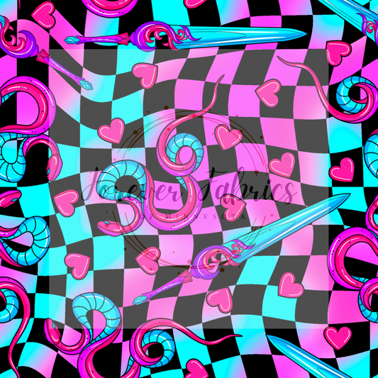 Snake Black ( BH/ 24)| Preorder | Fabric By The Yard