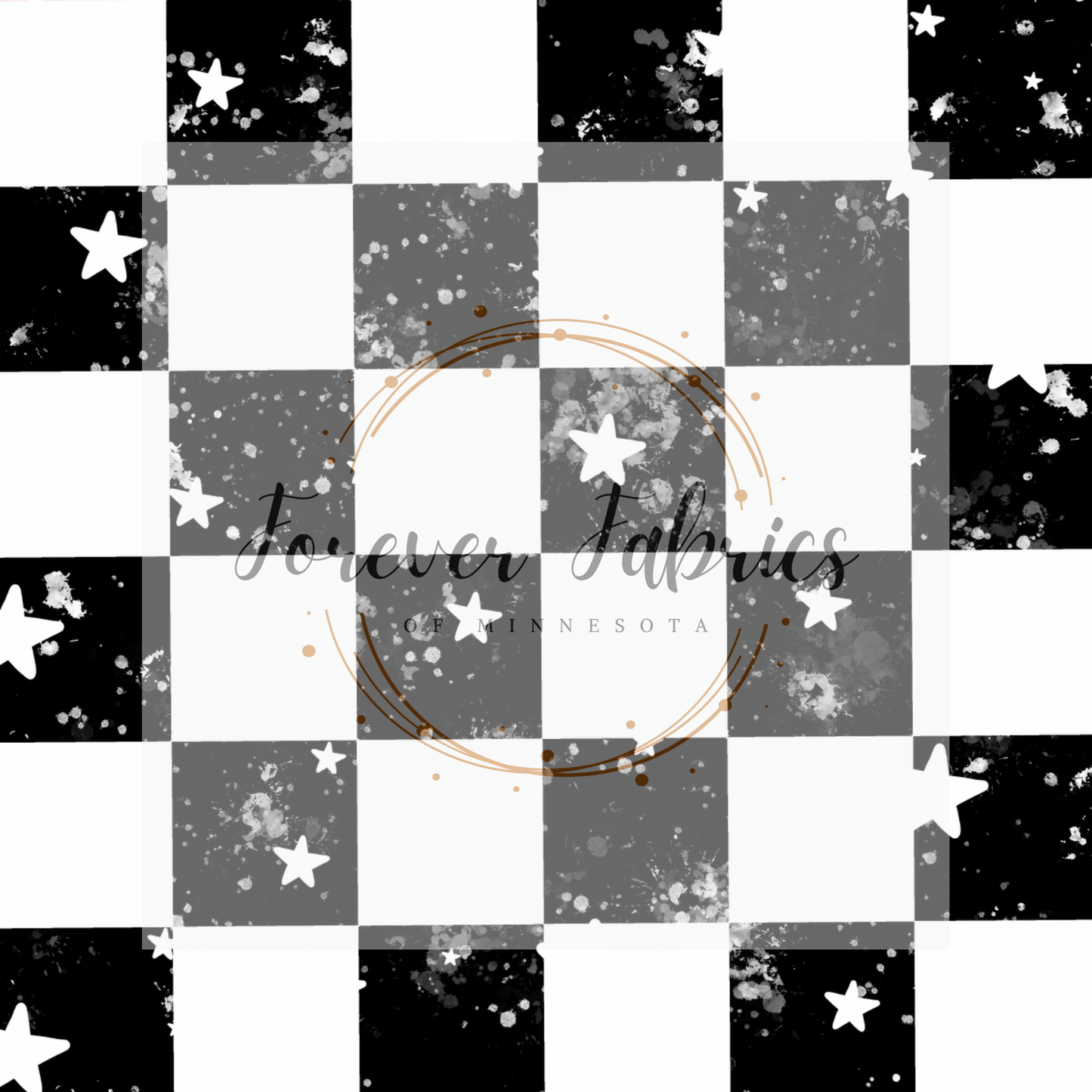 Black Checkered . (BH/ 23). | Preorder | Fabric By The Yard