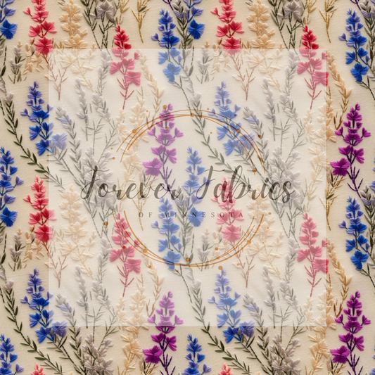 July Birth Flowers . . (BH/ 23). | Preorder | Fabric By The Yard