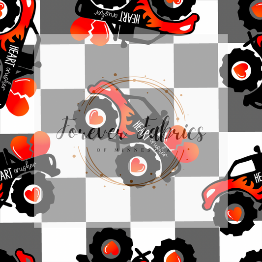 Heart Crusher Black . . . (BH/ 24)| Preorder | Fabric By The Yard