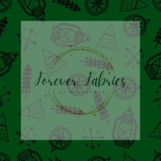 Green Camping . (BH/ 23) | Preorder | Fabric By The Yard