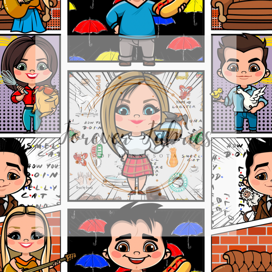 Friends Comic . (BH/ 23) | Preorder | Fabric By The Yard