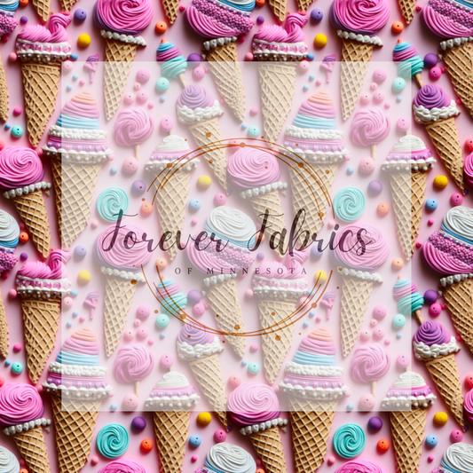 Pink Cones . (BH/ 23). | Preorder | Fabric By The Yard
