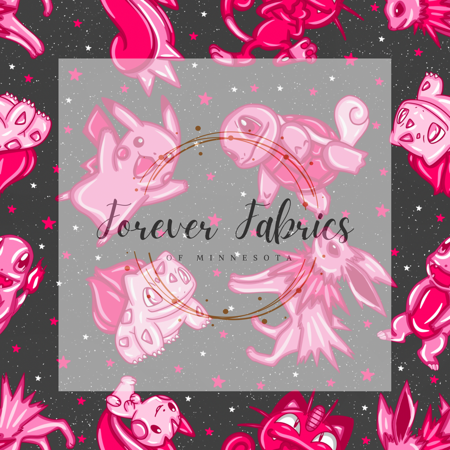 Pokemon Pink . . . . (BH/ 24)| Preorder | Fabric By The Yard