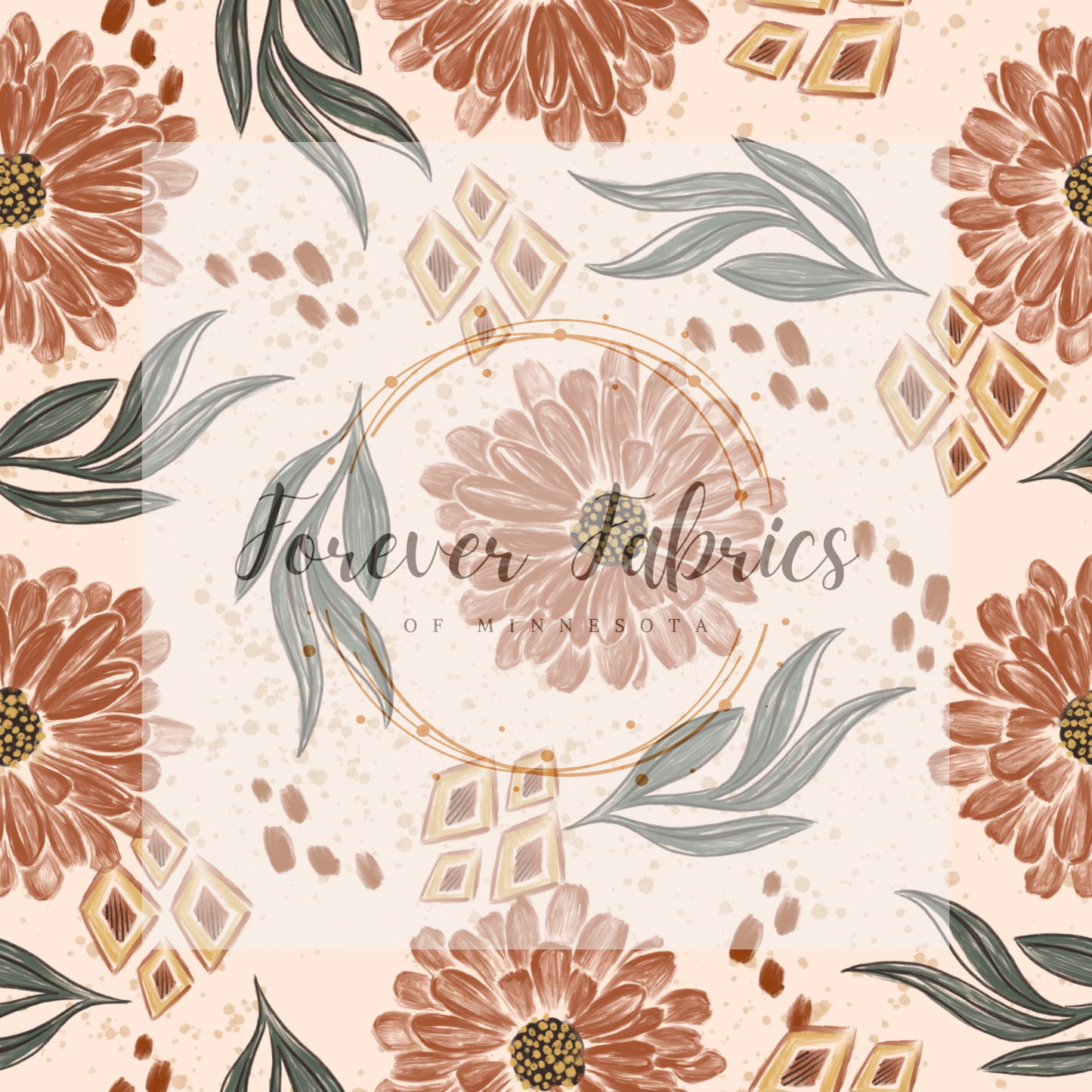 Boho Floral . . . (BH/ 22) | Preorder | Fabric By The Yard
