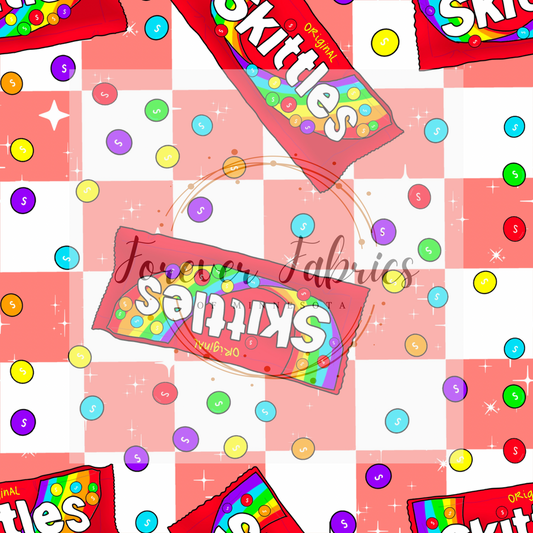 Skittles Check . . . (BH/ 23). | Preorder | Fabric By The Yard