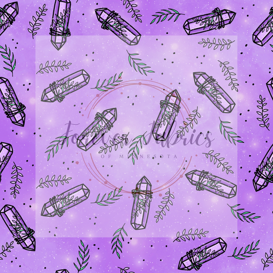 Wrapped Crystals Purple ( BH/ 24)| Preorder | Fabric By The Yard