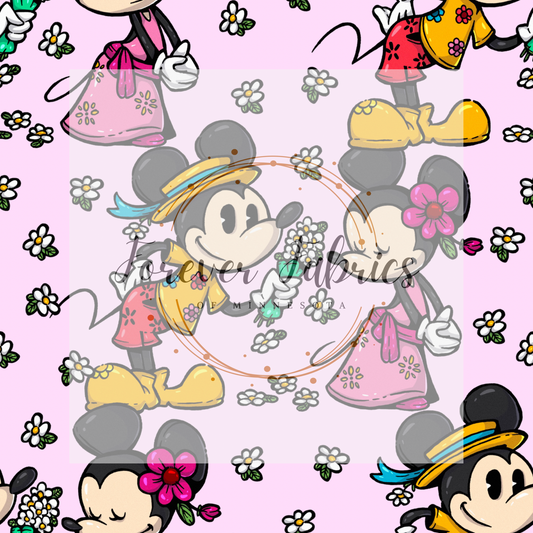 Playful Mice . . . . . (BH/ 23). | Preorder | Fabric By The Yard