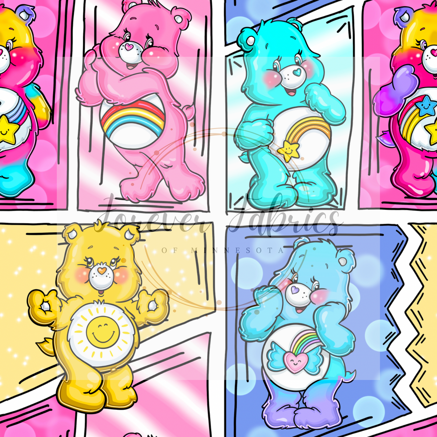 Happy Bears . (BH/ 24)| Preorder | Fabric By The Yard