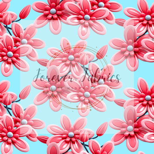 3D Pink Plastics . . . (BH/ 23). | Preorder | Fabric By The Yard