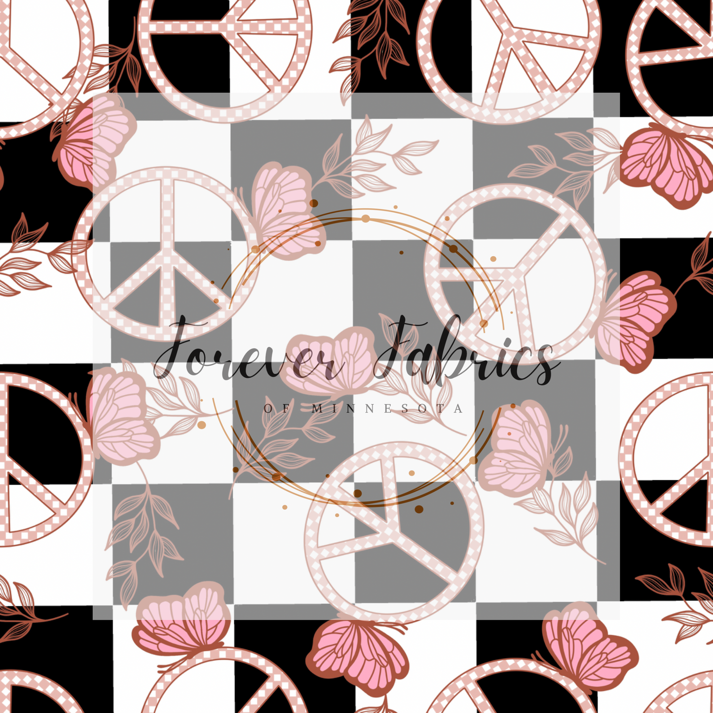 Peaceful Butterfly Black . (BH/ 23). | Preorder | Fabric By The Yard
