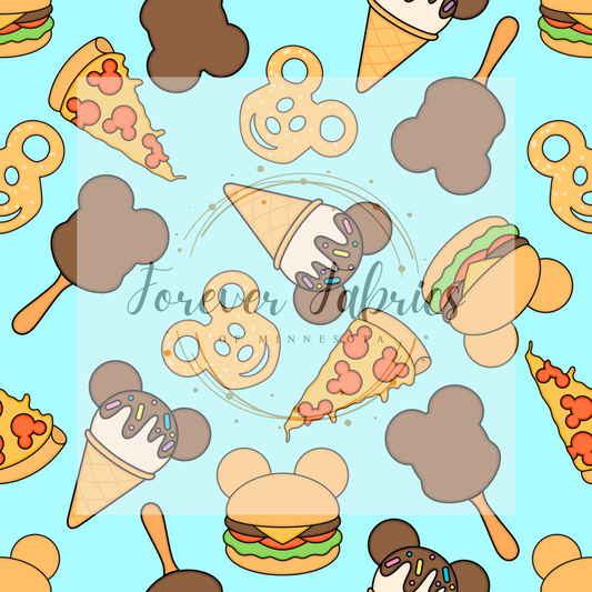 Park Snacks Blue . . (BH/ 22) | Preorder | Fabric By The Yard