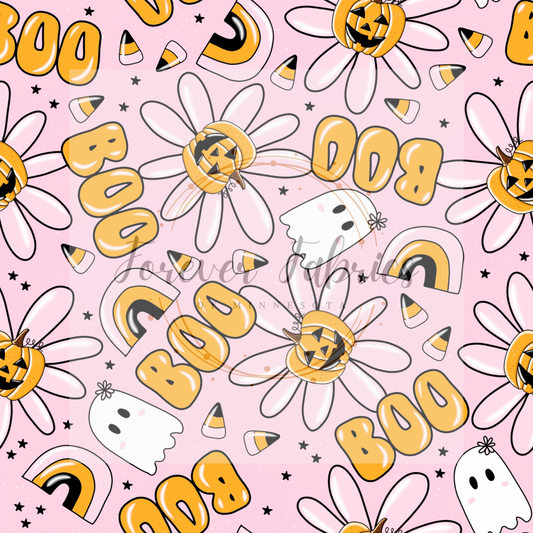 Boo Pumpkin Pink . (BH/ 24)| Preorder | Fabric By The Yard
