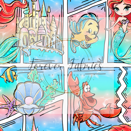Mermaid Comic 2 . . . . . (BH/ 24)| Preorder | Fabric By The Yard