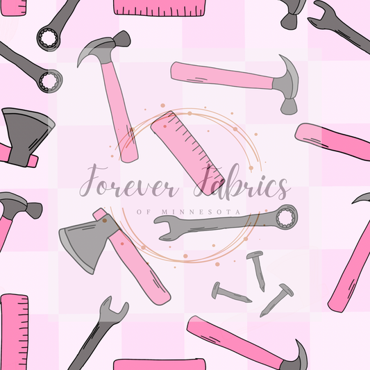 Pink Tools . . (BH/ 23) | Preorder | Fabric By The Yard