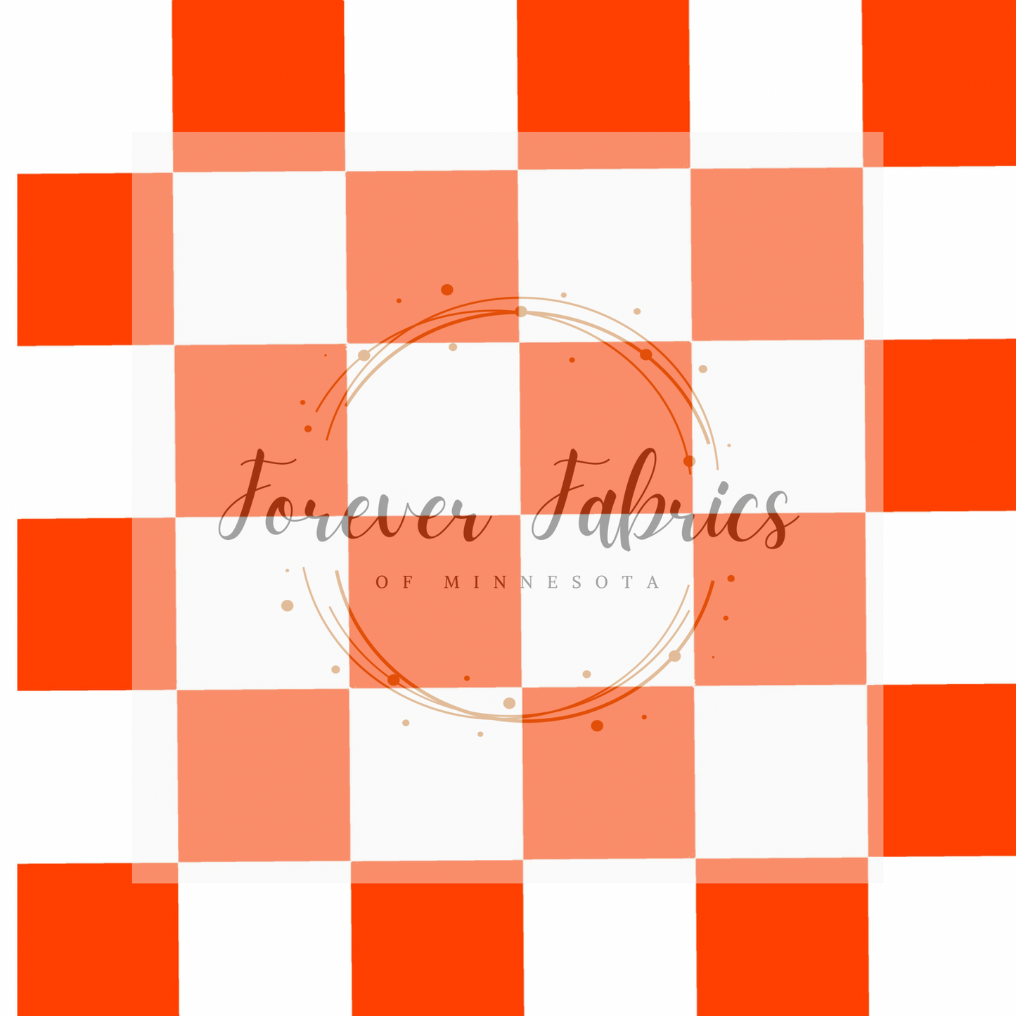 Orange Checks. (BH/ 23). | Preorder | Fabric By The Yard