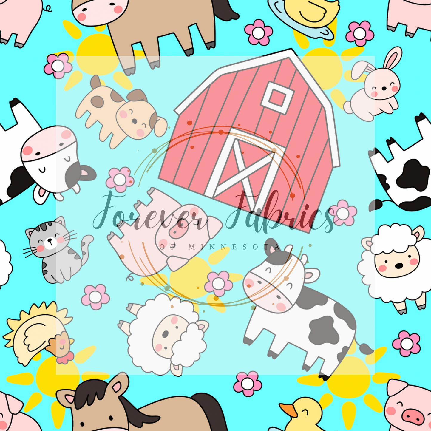Farm Teal . . . (BH/ 23) | Preorder | Fabric By The Yard