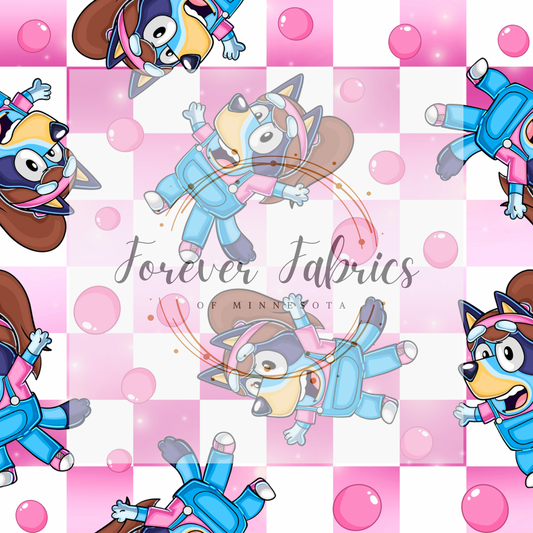 Blue Dog Ms.R Ombre Check . . . . . . . (BH/ 23). | Preorder | Fabric By The Yard