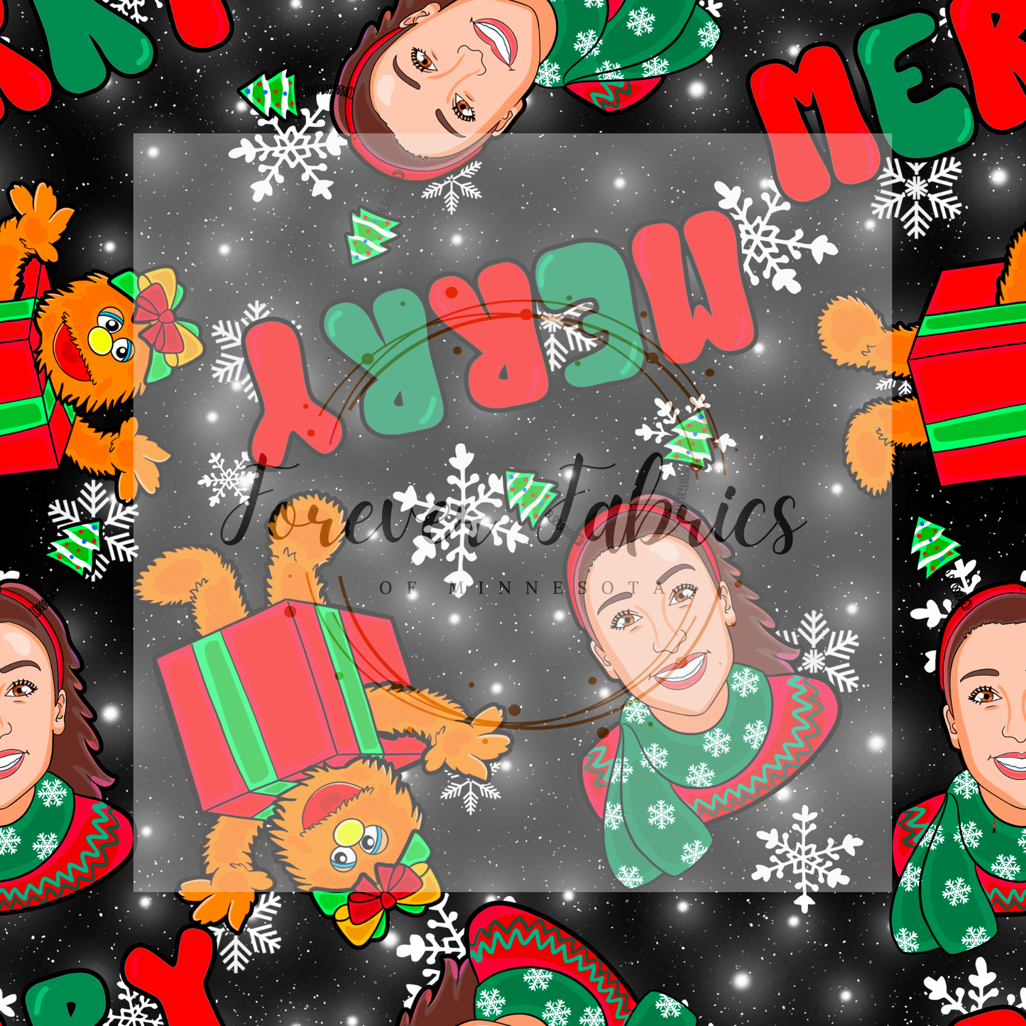 Merry Ms.R. black ( BH 4/24)| Preorder | Fabric By The Yard
