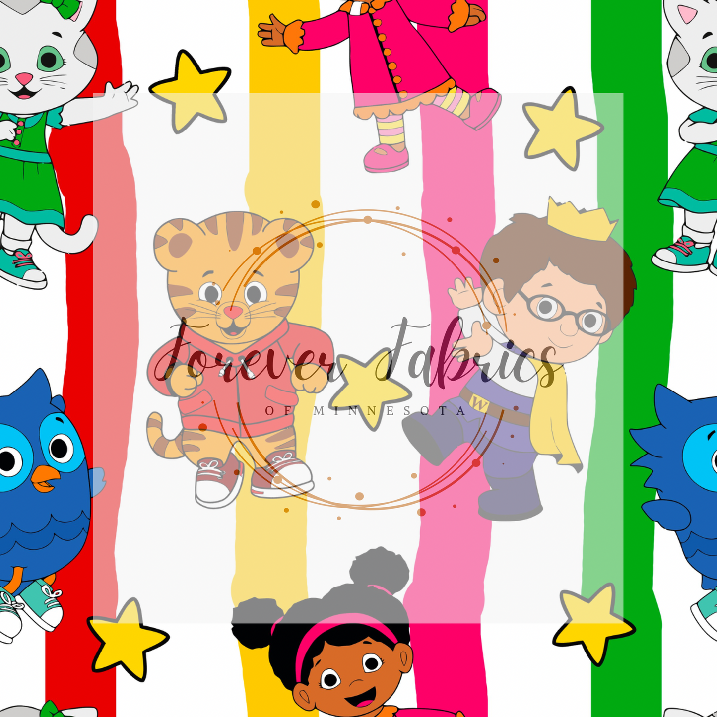 Daniel Tiger . . . . . . . (BH/ 23). | Preorder | Fabric By The Yard