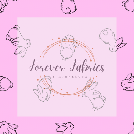 Pink Bunny . . (BH/ 23). | Preorder | Fabric By The Yard