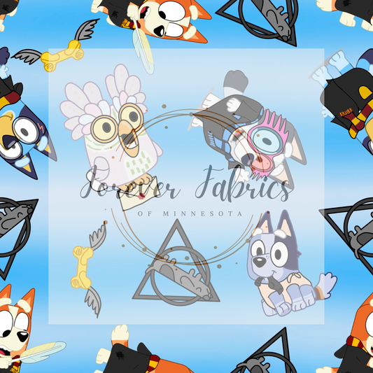Blue Dog HP . (BH/ 23) | Preorder | Fabric By The Yard