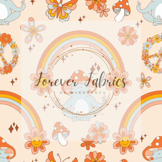 Peace Frog . . (BH/ 23). | Preorder | Fabric By The Yard
