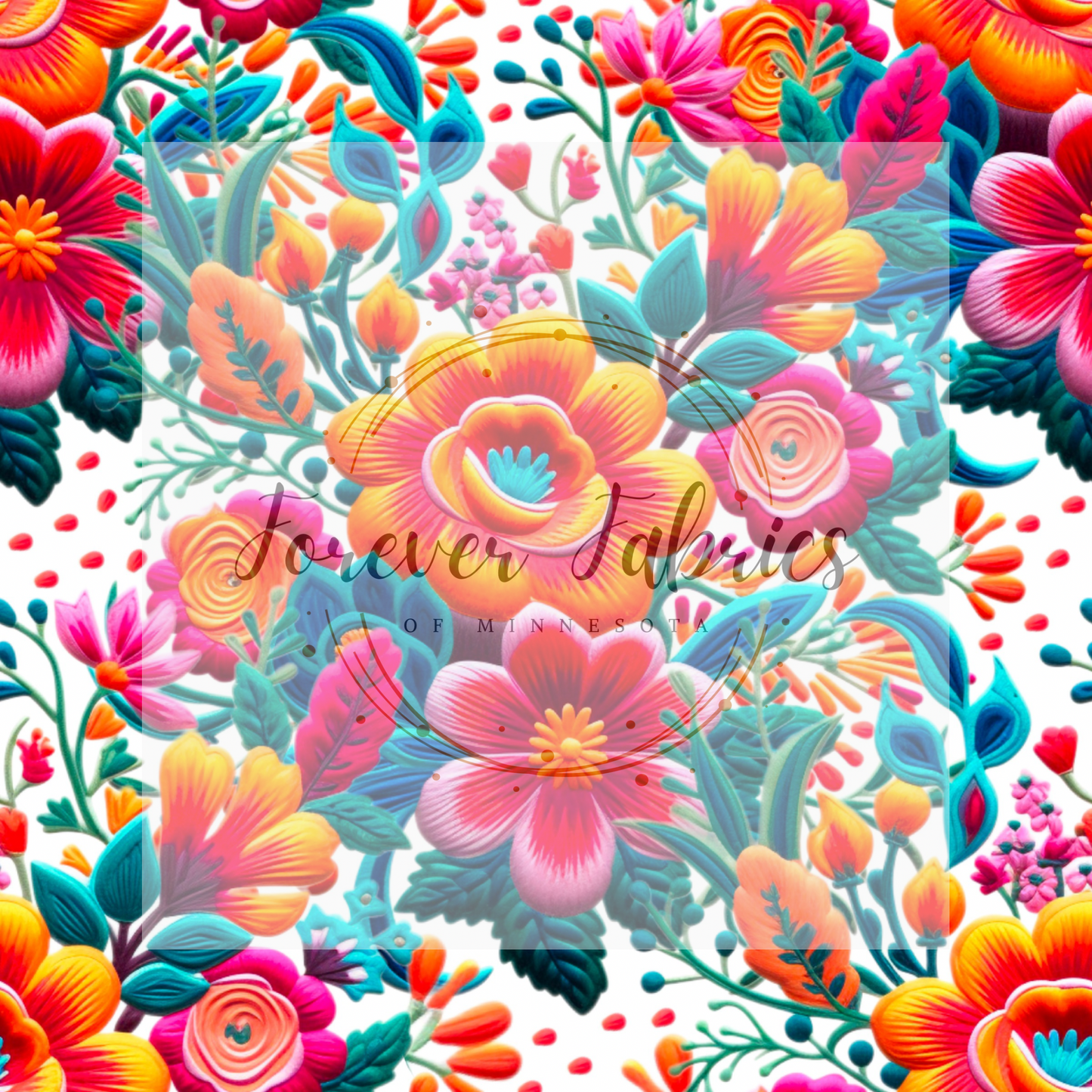 Bright Embroidery . (BH/ 23). | Preorder | Fabric By The Yard