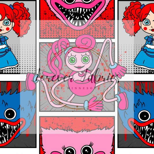 Huggy Wiggy Comic . . . (BH/ 24)| Preorder | Fabric By The Yard