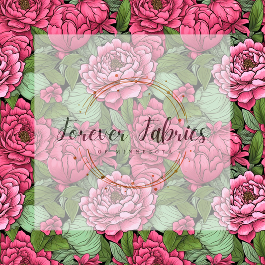 Pink Floral . (BH/ 23). | Preorder | Fabric By The Yard