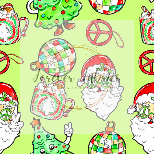 Peace Santa . . . . . . . (BH/ 23). | Preorder | Fabric By The Yard