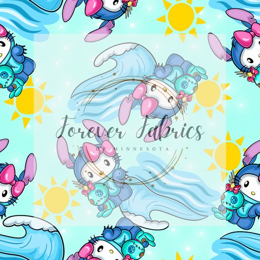 Pink Kitty as Space Alien . . . . (BH/ 24)| Preorder | Fabric By The Yard