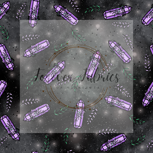 Wrapped Crystals Black ( BH/ 24)| Preorder | Fabric By The Yard