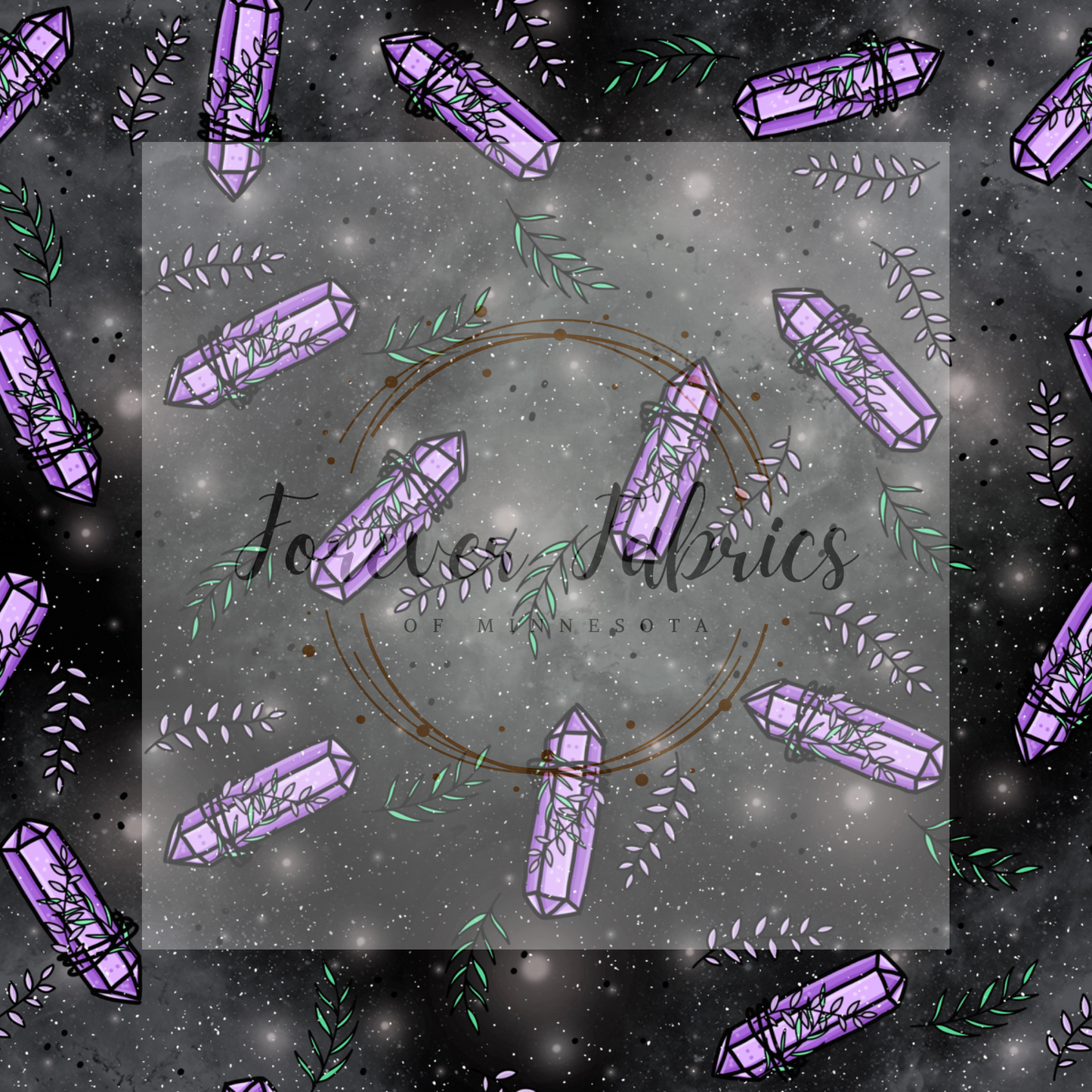 Wrapped Crystals Black ( BH/ 24)| Preorder | Fabric By The Yard