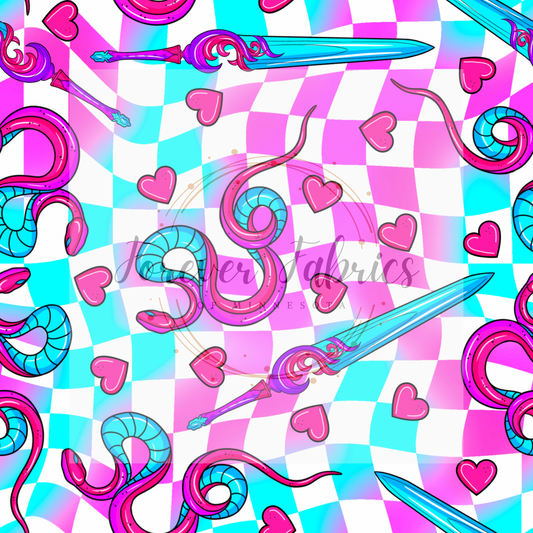 Snake Pink ( BH/ 24)| Preorder | Fabric By The Yard